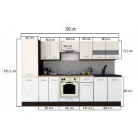 Bucatarie MARINA NEW 290 4A2 Wenge / Decor 0244